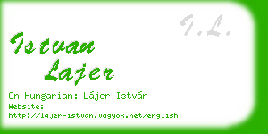 istvan lajer business card