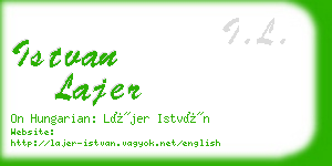 istvan lajer business card